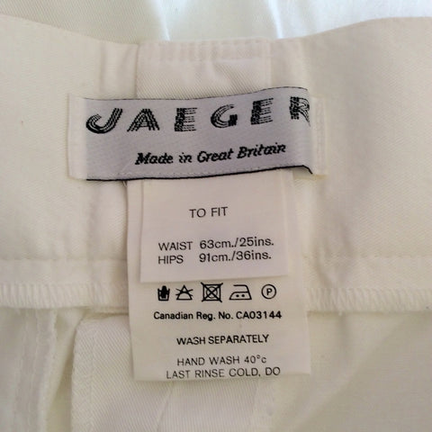Vintage Jaeger High Waist Cotton Trousers Size 25" Approx UK 6 - Whispers Dress Agency - Womens Vintage - 3