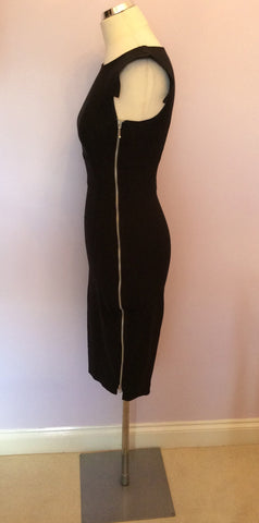 Hybrid Black Side Zip Detail Bodycon Dress Size 12 - Whispers Dress Agency - Sold - 2