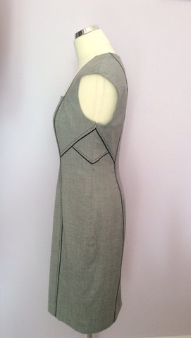 Coast Grey & Black Trim Wool Blend Pencil Dress Size 12 - Whispers Dress Agency - Womens Dresses - 3