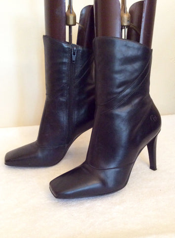 Bronx Black Heeled Ankle Boots Size 4/37 - Whispers Dress Agency - Sold - 1