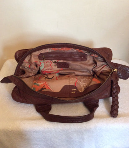 Bulga De Beer Brown Leather Tote Bag - Whispers Dress Agency - Handbags - 7