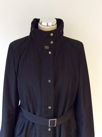 BRIEFING BLACK FOX FUR TRIM MAC/ COAT SIZE 44 UK 16 - Whispers Dress Agency - Womens Coats & Jackets - 7