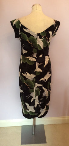 BRAND NEW BOMBSHELL PIN UP PRINT WRAP WIGGLE DRESS SIZE 14 - Whispers Dress Agency - Sold - 4