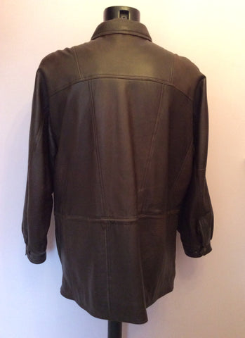 M Flues Dark Brown Soft Leather Jacket Size 52 UK XL - Whispers Dress Agency - Sold - 4