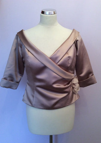 TAILOR MADE LYNN BIELBY OYSTER BEIGE SATIN TOP & LONG SKIRT SIZE 10 - Whispers Dress Agency - Womens Suits & Tailoring - 2