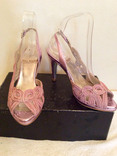 Metallic peep 2025 toe heels