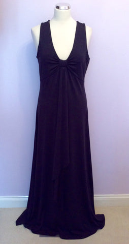 Hobbs Dark Blue Cut Out Back Maxi Dress Size 12 - Whispers Dress Agency - Womens Dresses - 1