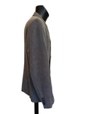 CAVANI GREY TWEED & NAVY TRIM TAILORED SUIT JACKET SIZE 48R