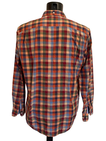 TOMMY HILFIGER MULTI COLOURED CHECK LONG SLEEVED SHIRT  SIZE L