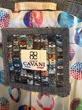 CAVANI GREY TWEED & NAVY TRIM TAILORED SUIT JACKET SIZE 48R