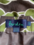 BODEN GREEN & BROWN PRINT COTTON A LINE SKIRT SIZE 16R