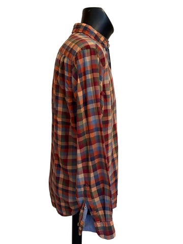 TOMMY HILFIGER MULTI COLOURED CHECK LONG SLEEVED SHIRT  SIZE L