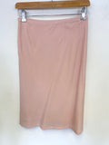 LK BENNETT LIGHT PINK KNEE LENGTH A-LINE SKIRT SIZE 8