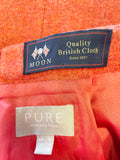 PURE COLLECTION CORAL 100% WOOL MOON TWEED PENCIL SKIRT SIZE 10