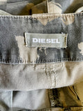 DIESEL BROWN & BEIGE CAMOUFLAGE DENIM MINI SKIRT SIZE 12