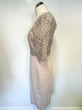 LK BENNETT HUSTON BARLEY SUGAR LACE BODICE PENCIL DRESS SIZE 10