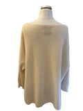 MODERN RARITY IVORY 100% CASHMERE OVERSIZE JUMPER  SIZE L