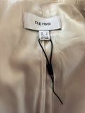 BRAND NEW REISS MOLLIE NEUTRAL 100% LINEN DOUBLE BREASTED BLAZER  SIZE 8