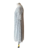 BRAND NEW NIGHTINGALES PALE BLUE SLEEVELESS PENCIL DRESS & LACE SEQUINNED DUSTER COAT SIZE 10