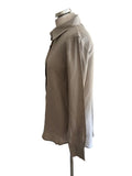 REISS 100% LINEN CAPRI BEIGE LONG SLEEVED SHIRT SIZE 8