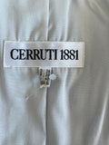 CERRUTI 1881 VIRGIN WOOL PALE BLUE FITTED TAILORED JACKET SIZE 10