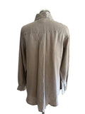 REISS 100% LINEN CAPRI BEIGE LONG SLEEVED SHIRT SIZE 8