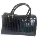 MODA IN PELLE BLACK PATENT HAND /SHOULDER BAG