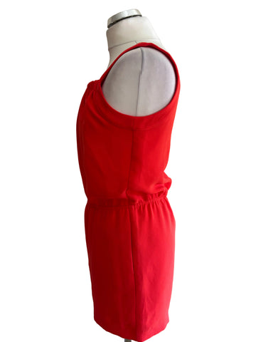 REISS NINETEEN SEVENTY-ONE SELBY POMEGRANATE STRAPPY PLAYSUIT  SIZE 10
