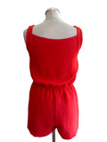 REISS NINETEEN SEVENTY-ONE SELBY POMEGRANATE STRAPPY PLAYSUIT  SIZE 10