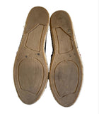 TOMMY HILLFIGER NAVY BLUE CANVAS ESPADRILLE FLATS SIZE 5/38