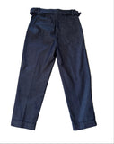 REISS CASSIE DARK BLUE DENIM BELTED TAPERED LEG JEANS SIZE 6/8