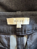 REISS CASSIE DARK BLUE DENIM BELTED TAPERED LEG JEANS SIZE 6/8