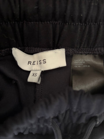 REISS SIENNA NAVY BLUE WIDE LEG JOGGERS SIZE XS