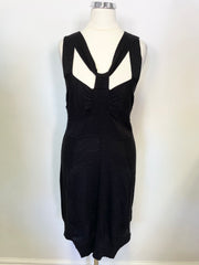 ALL SAINTS LIGHTNING BLACK METALLIC KNIT DRESS SIZE 10