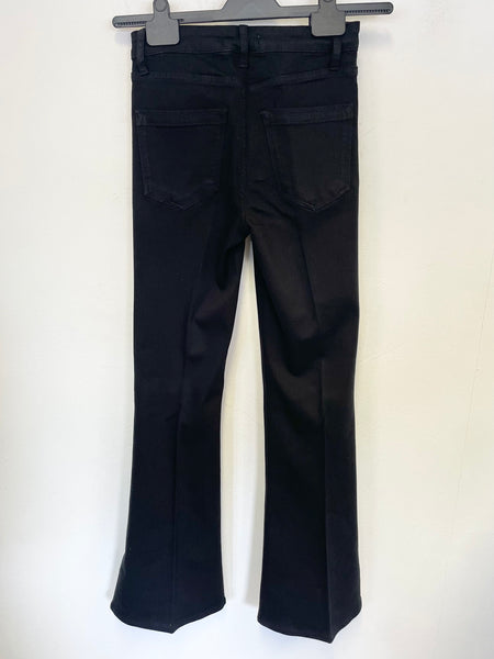REISS BLACK FLARED LEG JEANS SIZE 26 W