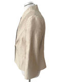 COUNTRY CASUALS LIGHT GOLD LINEN BLEND SPECIAL OCCASION JACKET SIZE 16