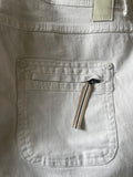 MAX MARA WEEKEND WHITE DENIM BOOTCUT JEANS  SIZE 12