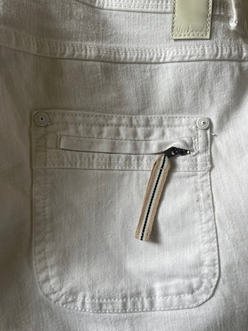 MAX MARA WEEKEND WHITE DENIM BOOTCUT JEANS  SIZE 12