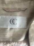 COUNTRY CASUALS LIGHT GOLD LINEN BLEND SPECIAL OCCASION JACKET SIZE 16