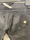 FREDDY WR.UP DARK GREY GREY FAUX SNAKESKIN SHAPING JEGGINGS SIZE 8