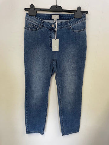 BRAND NEW PURE COLLECTION BLUE DENIM CROPPED LEG JEANS  SIZE 12