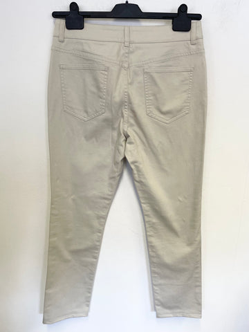 PURE COLLECTION CREAM ANKLE GRAZER JEANS SIZE 12R