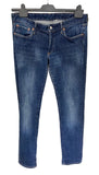 EVISU HERITAGE 11 OZ BLUE DENIM SKINNY LEG JEANS SIZE 30 W