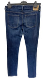 EVISU HERITAGE 11 OZ BLUE DENIM SKINNY LEG JEANS SIZE 30 W