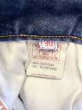 EVISU HERITAGE 11 OZ BLUE DENIM SKINNY LEG JEANS SIZE 30 W