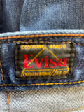 EVISU HERITAGE 11 OZ BLUE DENIM SKINNY LEG JEANS SIZE 30 W