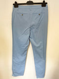 PURE COLLECTION SKY BLUE STRAIGHT LEG TROUSERS SIZE 12R