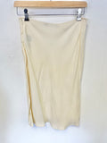RALPH LAUREN CREAM SILK KNEE LENGTH SKIRT SIZE S