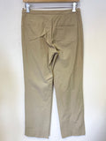 WHISTLES BEIGE STRAIGHT LEG TROUSERS  SIZE 10