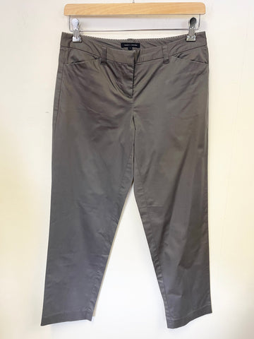 TOMMY HILFIGER GREY COTTON TAPERED LEG TROUSERS  SIZE 4 UK 8